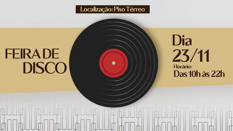 foto da Patteo Urupema Shopping traz 3ª Feira de Disco com mais de 5 mil títulos