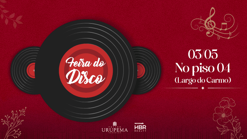 Ilustração do evento: Feira de Discos volta ao Patteo Urupema Shopping para os fãs do vinil