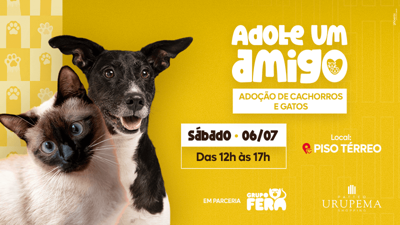 foto da Patteo Urupema Shopping recebe evento de adoção de cães e gatos