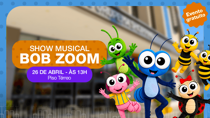 Ilustração do evento: Patteo Urupema Shopping traz musical do Bob Zoom