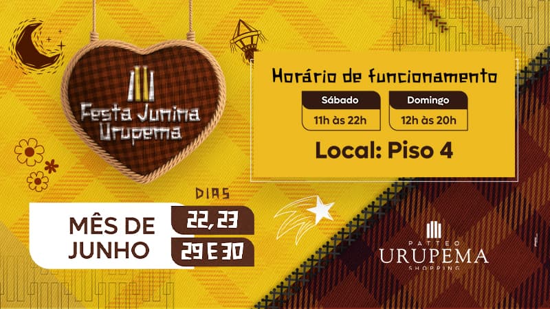foto da Patteo Urupema Shopping promove festa junina no fim de semana