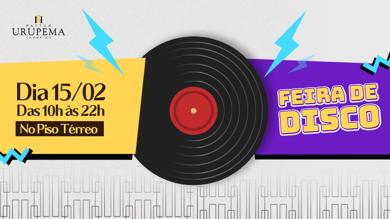 Ilustração do evento: Feira de Discos, com mais de 5 mil títulos, é atração no Patteo Urupema Shopping
