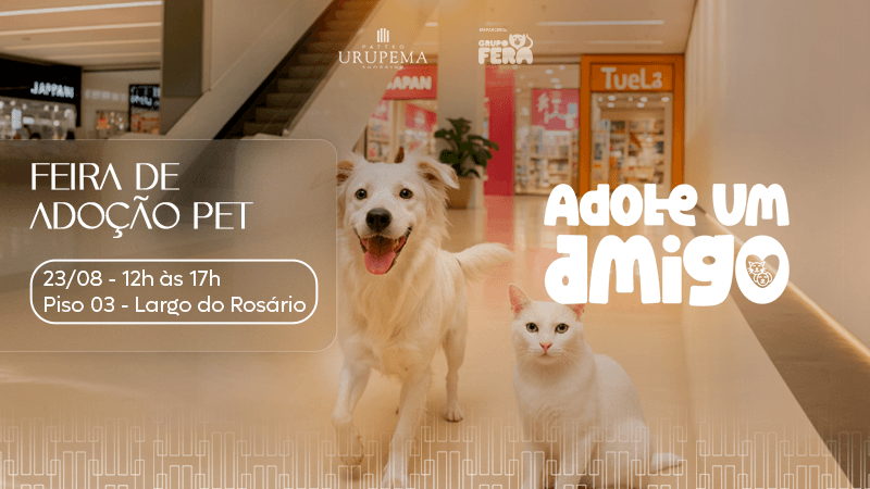 Ilustração do evento: Patteo Urupema Shopping tem novo evento de adoção de cães e gatos no sábado