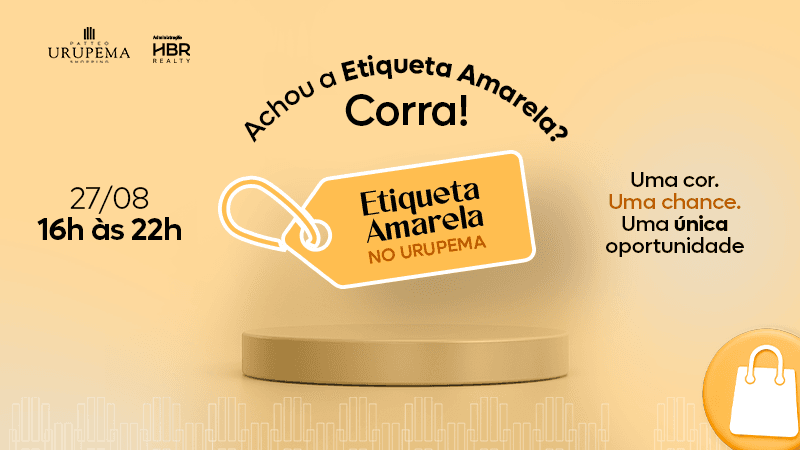 foto da Patteo Urupema Shopping promove campanha da etiqueta amarela com descontos de mais de 50%