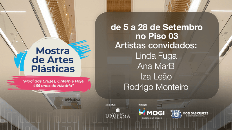 Ilustração do evento: Patteo Urupema Shopping recebe exposição de artes plásticas “Mogi das Cruzes, Ontem e Hoje”
