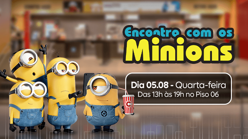 foto da Minions desembarcam no Patteo Urupema Shopping para encontro gratuito, nesta quarta-feira (5)
