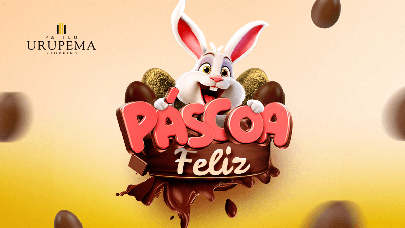 foto da Páscoa do Patteo Urupema Shopping terá caça aos ovos e sorteio de visita do Coelhinho